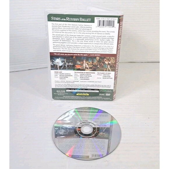 Stars of the Russian Ballet DVD Ulanova Plisetskaya Chabukiani Classic Dance - Picture 2 of 3